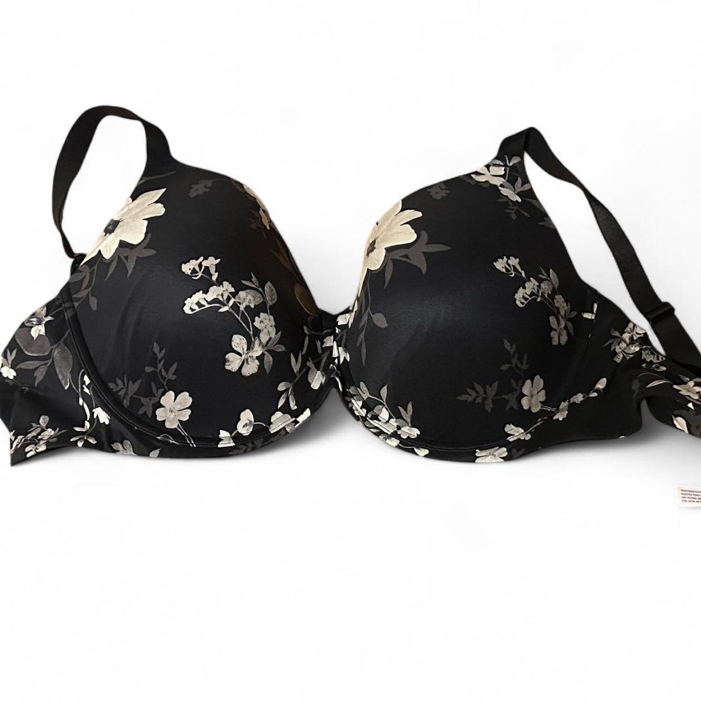 Auden Black Floral Women's Bra